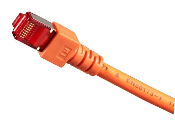 EFB Elektronik RJ45 Patchkabel S/FTP, Cat.6, LSZH, 0.15m, orange, 0,15 m, Cat6, S/FTP (S-STP), 8 x RJ-45, 8 x RJ-45, Oransje