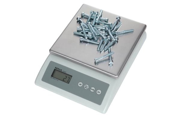 MAUL 1679182, Elektronisk kjøkkenvekt, 10 kg, Plast, Rustfritt stål, Rustfritt stål, Benkeplate, Rektangel