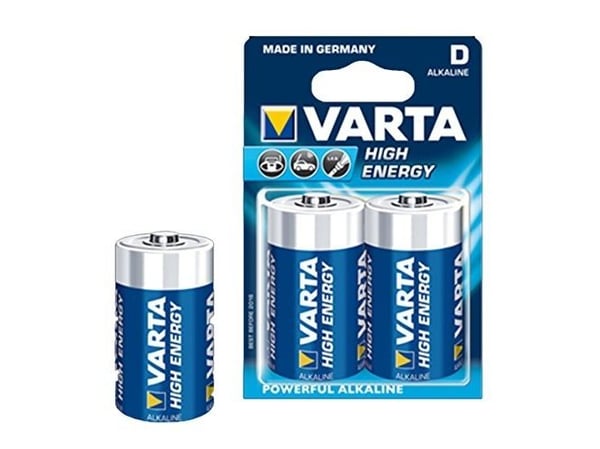 Varta 04920 121 422, LR20, Alkali, 1,5 V, 2 kpl, Sininen, Keltainen, Saksa