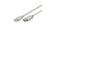 Goobay 68621, 0,3 m, USB A, USB A, USB 2.0, Hankjønn/hunkjønn, Grå