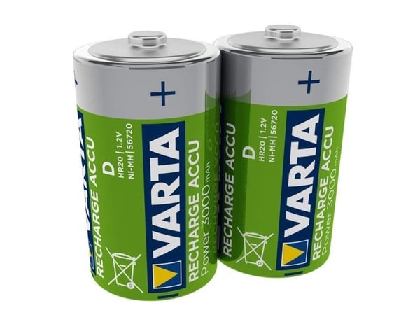 Varta Power Accu - Batteri 2 x D - NiMH - (ladbare) - 3000 mAh