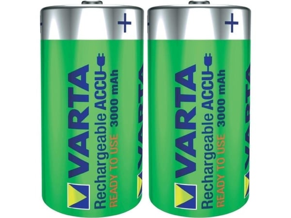 Varta Power Accu - Batteri 2 x D - NiMH - (ladbare) - 3000 mAh