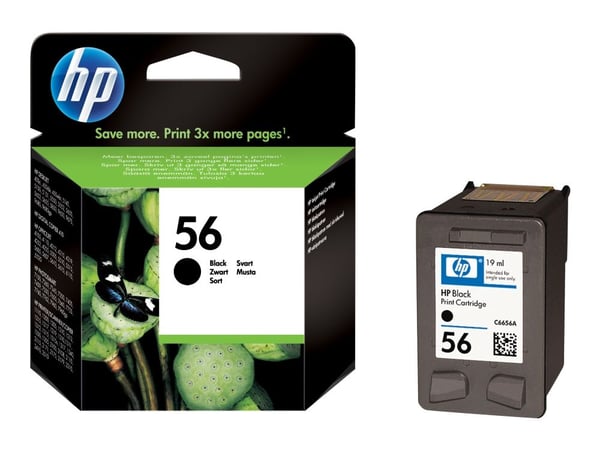 HP 56 - 19 ml - svart - original - blekkpatron - for Deskjet 450, 55XX; Officejet 6110; Photosmart 7150, 7350, 7550; psc 21XX, 2210