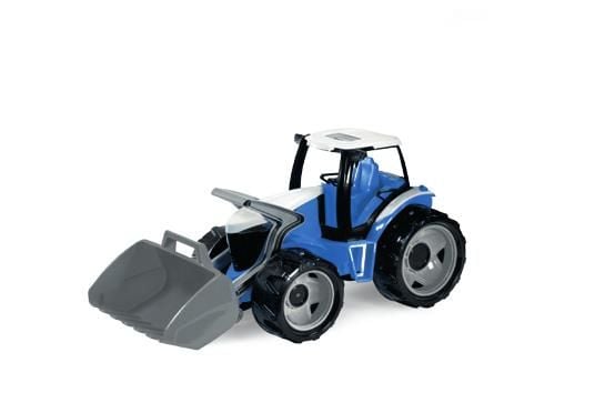 Lena GIGA TRUCKS Traktor med frontlaster, Traktor, Innendørs/utendørs, 3 år, Plast, Blå, Grå, Hvit