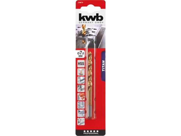 kwb 238642, Drill, Twist Betongbor, Høyrehåndsrotasjon, Metall, Rustfritt stål, 4,2 mm, 135°