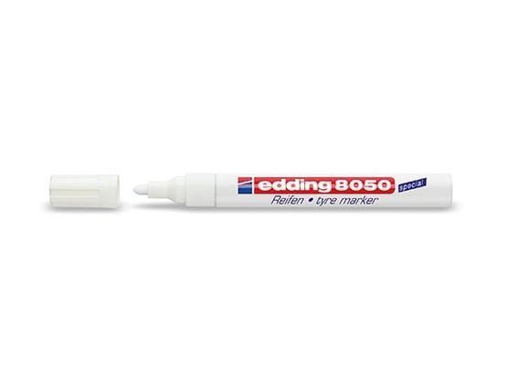 edding 8050 tyre - Markør - permanent - for gummi - hvit - 2-4 mm