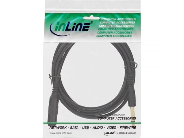 InLine 99975, 6.35mm, Hanstik, 6.35mm, Hanstik, 5 m, musta