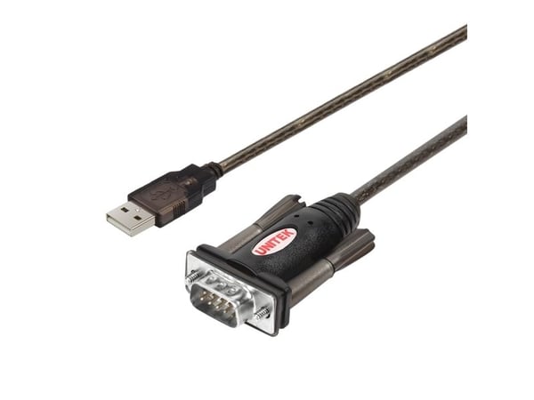 UNITEK Y-105, Musta, 1,5 m, USB A-tyyppi, DB-9, Uros, Uros