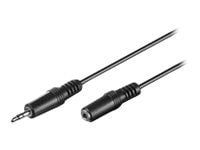 MicroConnect - Lydkabel - mini-phone stereo 3.5 mm hann til mini-phone stereo 3.5 mm hunn - 5 m