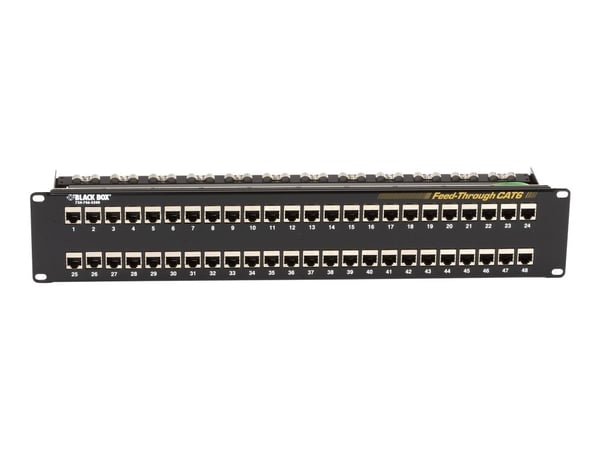Black Box Feed-Through - Koblingspanel - CAT 6 - STP - 2U - 19" - 48 porter