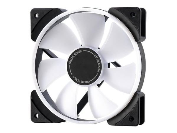 Fractal Design Prisma AL-12 - Lådfläkt - 120 mm - svart, halvgenomskinlig vit