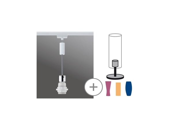 Paulmann 2Easy, 1 ampuller, E27, Kromfarget, Hvit