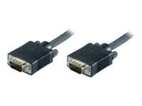 MicroConnect - VGA-kabel - HD-15 (VGA) (hann) til HD-15 (VGA) (hann) - 5 m - formstøpt, tommelskruer - svart