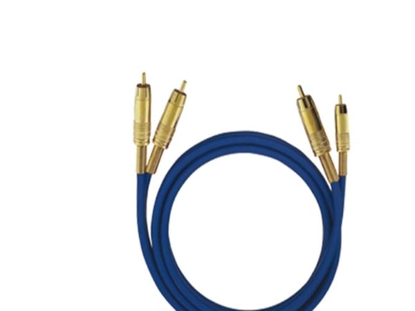OEHLBACH 2039, 2 x RCA, Hankjønn, 2 x RCA, Hankjønn, 10 m, Blå
