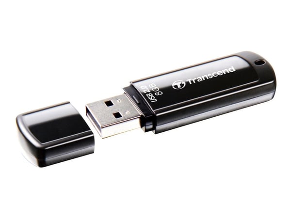 Transcend JetFlash 350 - USB flash-enhet - 8 GB - USB 2.0 - svart