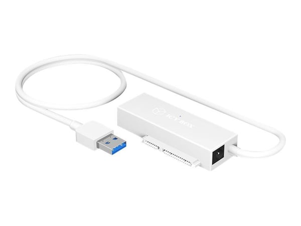 ICY BOX IB-AC705-6G - Förvaringslåda - 2,5 tum/3,5 tum delad - SATA 6Gb/s - USB 3.0 - vit