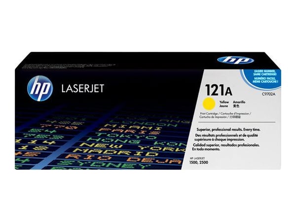 HP 121A Yellow Original LaserJet Toner Cartridge, 4000 sivua, Keltainen, 1 kpl