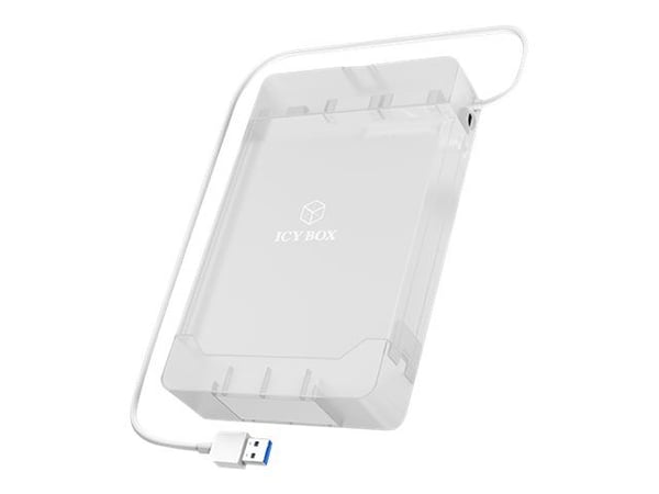 ICY BOX IB-AC705-6G - Förvaringslåda - 2,5 tum/3,5 tum delad - SATA 6Gb/s - USB 3.0 - vit