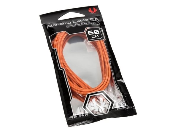 BitFenix Alchemy 2.0 - Strømkabel - 60 cm - flertrådet - oransje (en pakke 5)