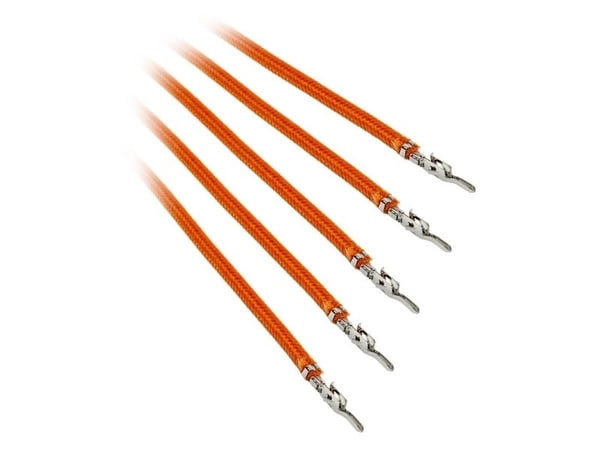 BitFenix Alchemy 2.0 - Strømkabel - 60 cm - flertrådet - oransje (en pakke 5)