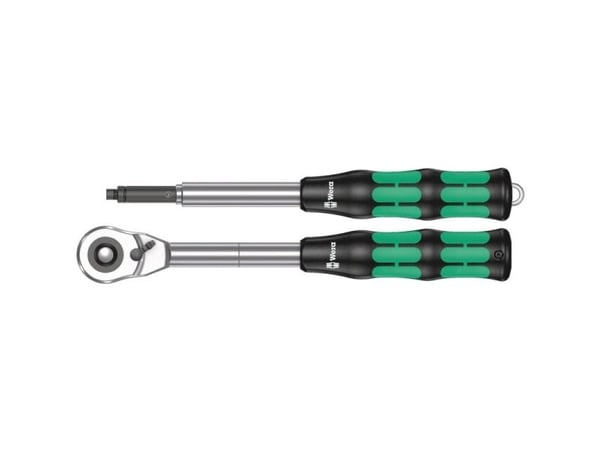Wera Zyklop Hybrid Set, Pipenøkkelsett, 2 stykker, Sort, Kromfarget, Grønn, CE, Skrallehåndtak, 1 stykker