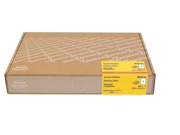 Avery Zweckform - Papir - permanet adhesiv - hvit - 199.6 x 143.5 mm 600 etikett(er) (300 ark x 2) forsendelsesetiketter
