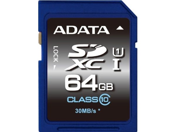 ADATA Premier UHS-I - Flashhukommelseskortti - 64 GB - UHS luokka 1 / Class10 - SDXC UHS-I
