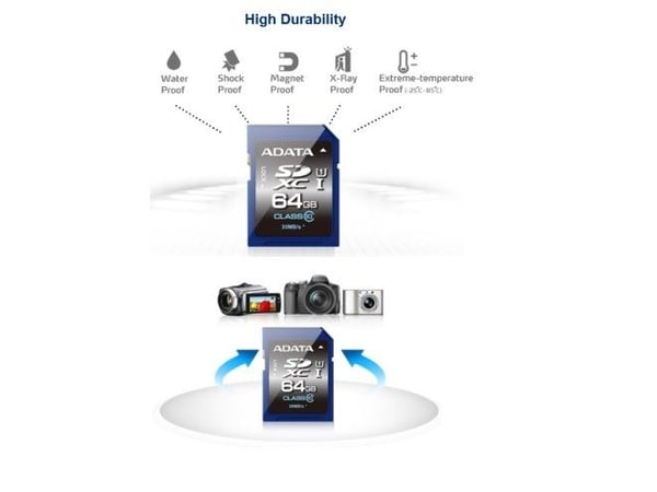 ADATA Premier UHS-I - Flashminnekort - 64 GB - UHS Class 1 / Class10 - SDXC UHS-I