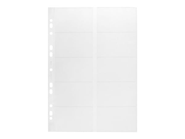 Durable 2389-19, Läpinäkyvä, Polypropeeni (PP), 20 korttia, A4, 54 x 90 mm, 10 kpl