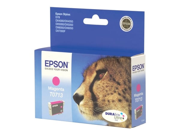 Epson T0713 - Magenta - original - bläckpatron - för Stylus DX9400, SX115, SX210, SX215, SX218, SX415, SX515, SX610; Stylus Office BX310, BX610