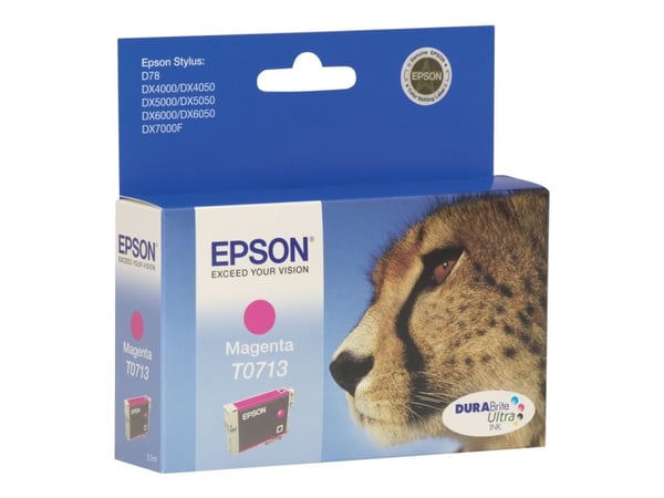 Epson T0713 - Magenta - original - bläckpatron - för Stylus DX9400, SX115, SX210, SX215, SX218, SX415, SX515, SX610; Stylus Office BX310, BX610