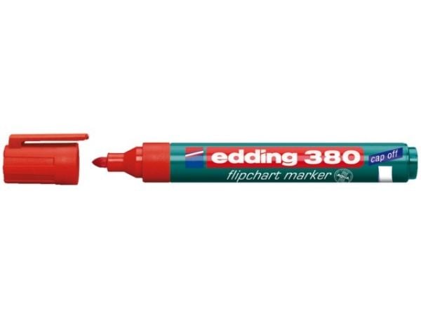 edding 380 flipchart - Markør - for flippover - rød - vannbasert blekk - 1.5-3 mm
