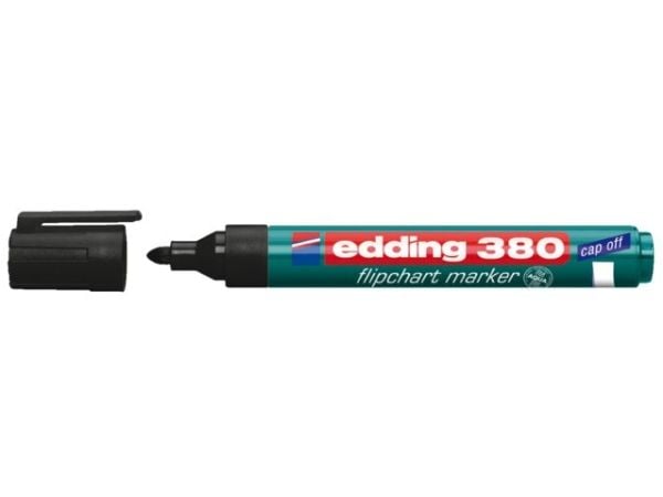 edding 380 flipchart - Markering - för flipdiagram - svart - vattenbaserat bläck - 1.5-3 mm
