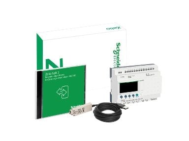 Schneider Ohjelmoitava ohjain 26 tuloa/lähtöä 24V DC RTC/LCD Zelio (SR3PACK2BD)