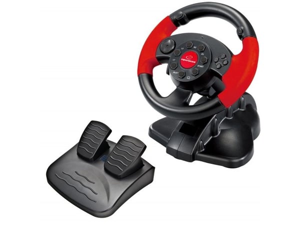 Esperanza - Hjul- og pedalsett - kablet - for Sony PlayStation 2, PC, Sony PSX, Sony PlayStation 3