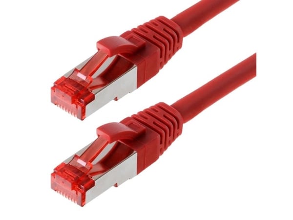Helos CAT6 S/FTP (PIMF), 2m, 2 m, Cat6, SF/UTP (S-FTP), RJ-45, RJ-45, Rød
