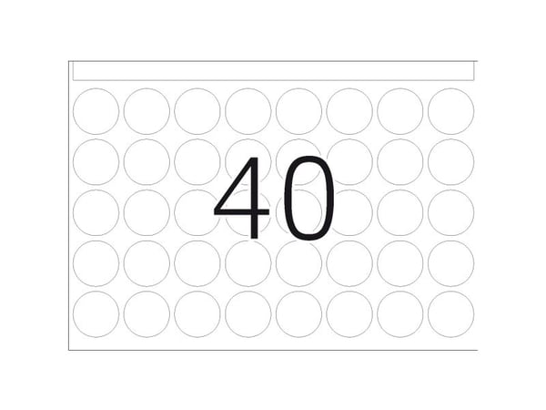HERMA 2741, Gult, Sirkel, 252 ark, 16,8 cm, 12 cm, 19 mm