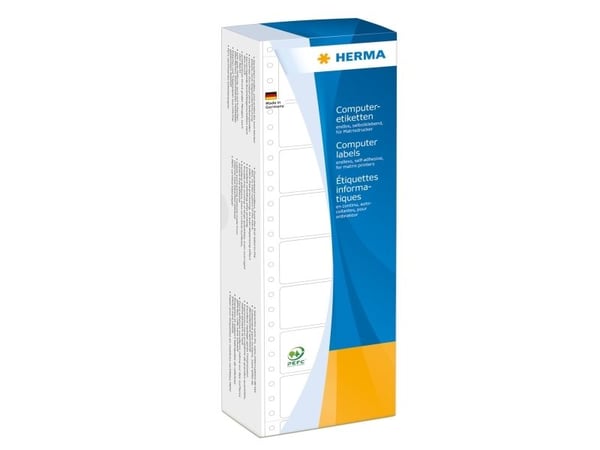HERMA 8207, Valkoinen, Itse kiinnittyvä tulostintarra, Selluloosa, Paperi, Pistematriisi, Matta, FSC® Mix