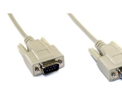 InLine 12210, Beige, 10 m, male 9pin Sub D, female 9pin Sub D, 175 mm, 225 mm