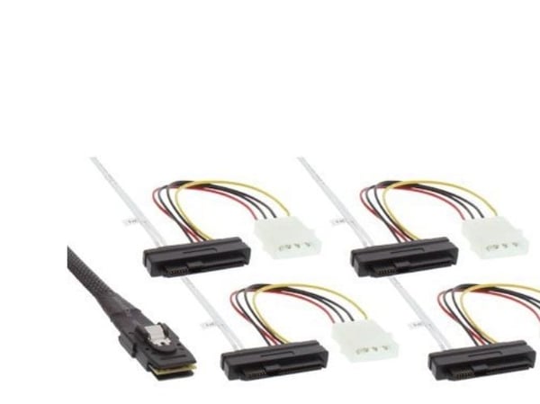InLine 27621, 0,75 m, Mini SAS SFF-8087 male, SFF-8482, Hankjønn/hunkjønn, Flerfarget, 80 g