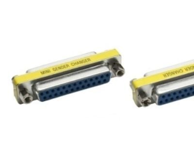 InLine 31124, DB-25 female, D-Sub, 25-pin, Gult