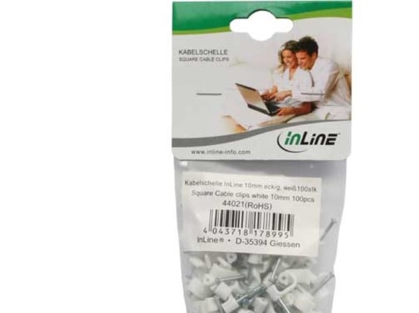 InLine 44021, Muovi, Terästä, Valkoinen, 10 mm, 80 g, 90 mm, 120 mm