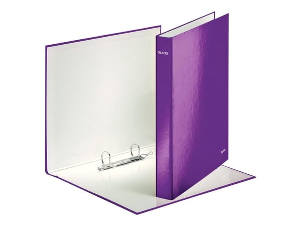 Leitz WOW - Ringperm - bokryggbredde: 40 mm - for A4 Maxi - kapasitet: 250 ark - metallisk purpur