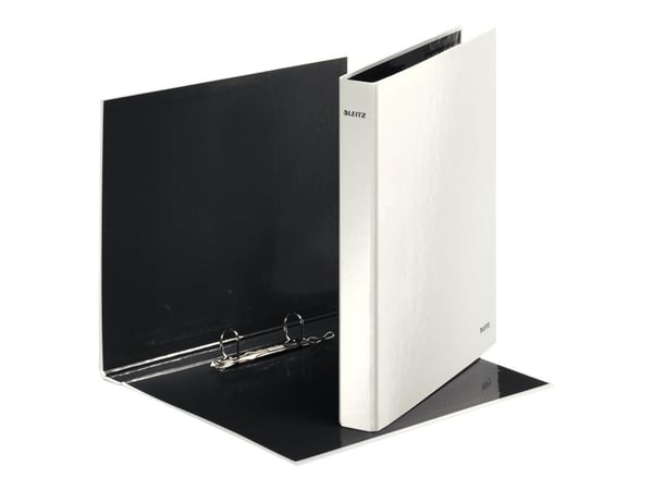 Leitz WOW - Ringperm - bokryggbredde: 40 mm - for A4 Maxi - kapasitet: 250 ark - perlehvit