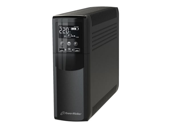 PowerWalker VI 800 CSW - UPS - AC 170 - 280 V - 480 Watt - 800 VA - 9 At - USB - utgangskontakter: 4 PowerWalker VI 800 CSW - UPS - AC 170 - 280 V - 480 Watt - 800 VA - 9 At - USB - utgangskontakter: 4