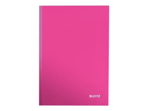 Leitz WOW - Notisbok - eskebundet - A4 (210 x 297 mm) - 80 ark - rutet - metallrosa - kartong