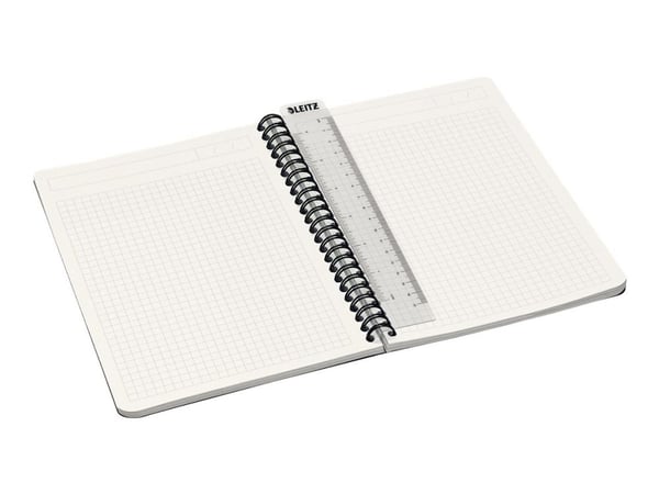 Leitz Office - Notatbok - trådbundet - A5 - 90 ark / 180 sider - kvadratisk - blå - papp, polypropylen (PP)