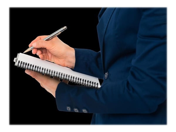 Leitz Office - Notatbok - trådbundet - A5 - 90 ark / 180 sider - kvadratisk - rød - papp, polypropylen (PP)