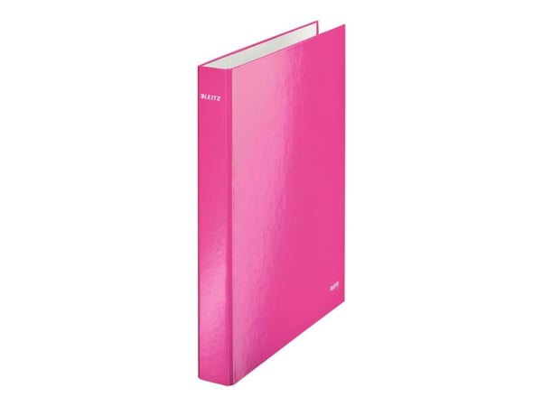 Leitz WOW - Ringperm - bokryggbredde: 40 mm - for A4 Maxi - kapasitet: 250 ark - metallisk rosa