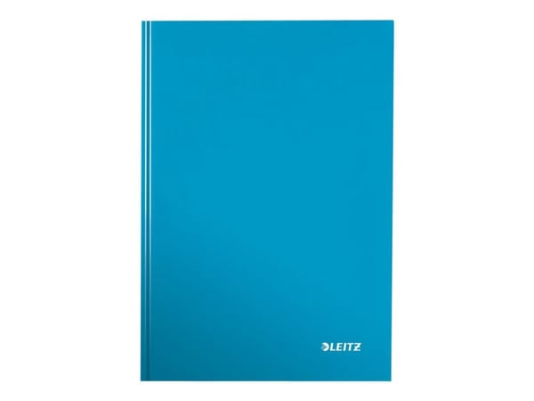 Leitz WOW - Notatbok - innbundet - A5 (148 x 210 mm) - 80 ark - kvadratisk - metallic blå - papp